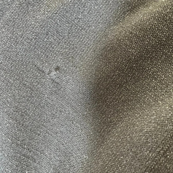 Lane Bryant Metallic Silver Gray High Neck Sweater 22 24 Keyhole Long Sleeves - Picture 5 of 6